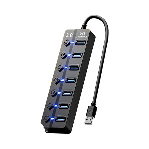 USB 3.0 7 Ports High Speed Multi Hub Expansion with 30cm Cable