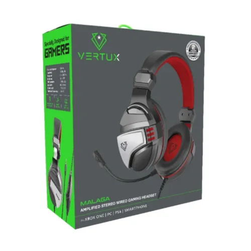 Vertux Malaga Amplified Stereo Wired Gaming Headset