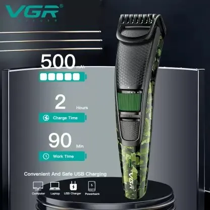 VGR V-053 Camouflage Professional Rechargeable Hair Clipper Trimmer
