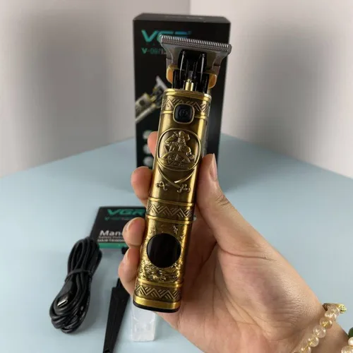 VGR V-097 Professional Hair Trimmer Stainless Steel Blades LED Display USB Charging with Turbo mode 3 Guide Combs for Smooth Cutting