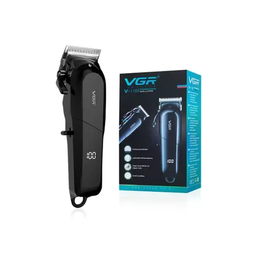 VGR V-118 Professional Hair Clipper with LED Display Trimmer