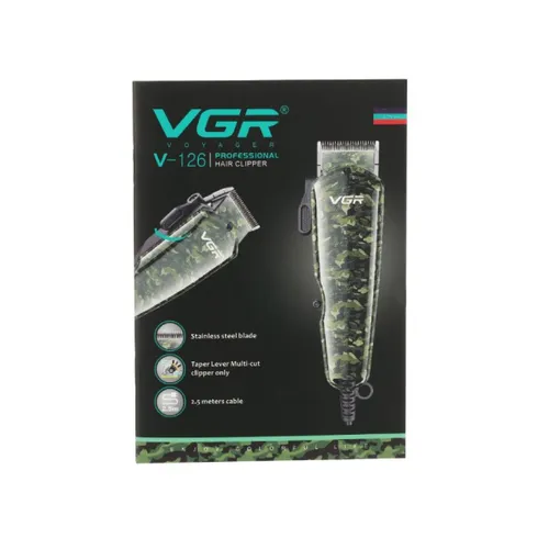 VGR V-126 Camouflage Professional Corded Hair Clipper Trimmer