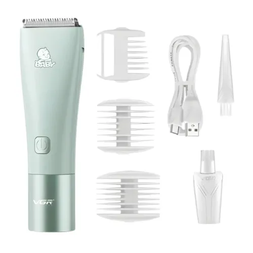 VGR V-153 Ceramic Blade Professional Baby Hair Clipper with Adjustable Combs for Gentle Stress Free Grooming