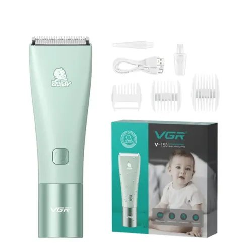VGR V-153 Ceramic Blade Professional Baby Hair Clipper with Adjustable Combs for Gentle Stress Free Grooming