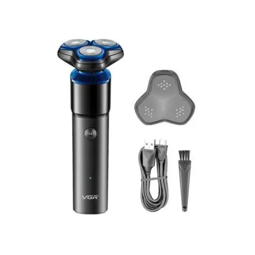 VGR V-325 Professional Mens Shaver with Triple Rotary Heads Magnetic Suction Rechargeable USB Charging Cordless Electric Razor for Smooth Shave