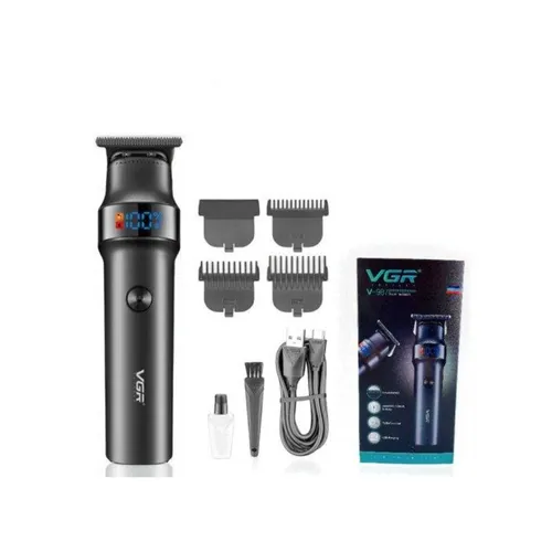 VGR V-987 Professional Hair Trimmer for Men Precision Ceramic Blade Turbo Function Rechargeable Cordless Beard &amp; Hair Clipper with LED Display