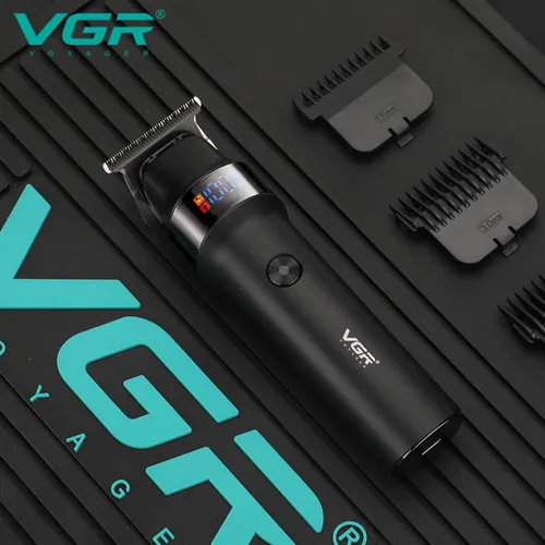 VGR V-987 Professional Hair Trimmer for Men Precision Ceramic Blade Turbo Function Rechargeable Cordless Beard &amp; Hair Clipper with LED Display