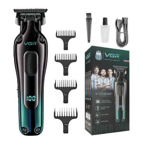 VGR V-998 Professional Wireless Hair Trimmer for Men - Titanium-Coated Stainless Steel Blades