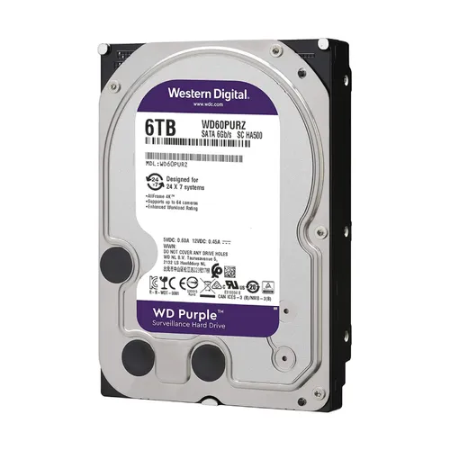 Western Digital 6TB WD Purple Surveillance Internal Hard Drive HDD – WD60PURZ