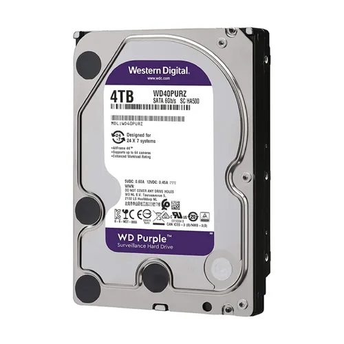 Western Digital Surveillance 4TB Purple Hard Drive – WD40PURZ