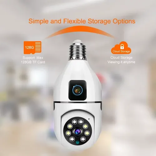 WIFI DUAL LENS BULB V380 CAMERA (SQ002-L)
