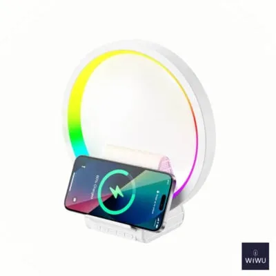 WiWU 15w Wireless Charger with Ambient Light & Speaker