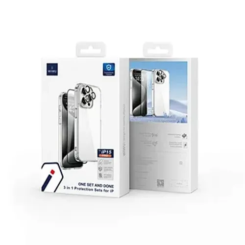 WiWU 3 in 1 Combo Protection Sets for iPhone 15