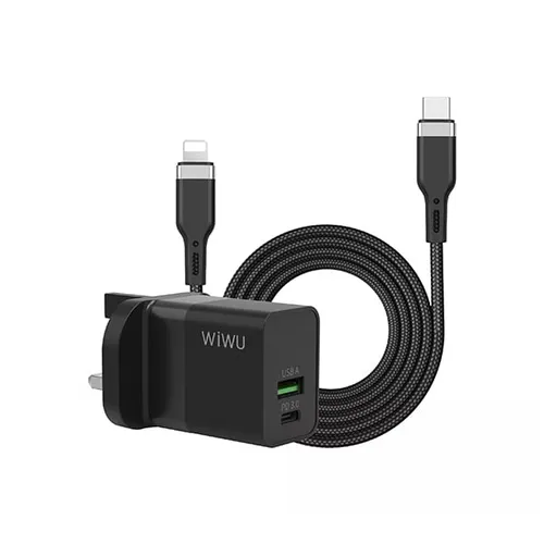 WiWU 30W Quick Charge Bundle with Type-C To Lighting Cable