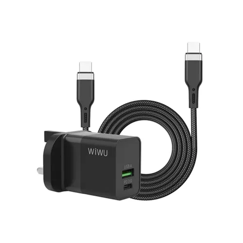 WiWU 30W Quick Charge Bundle with Type-C To Type-C Cable