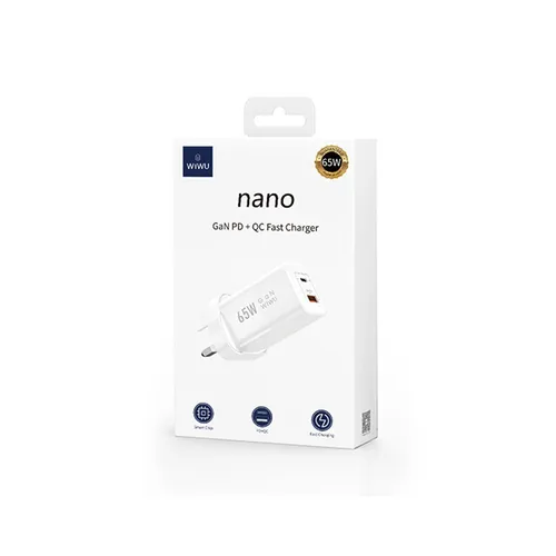 WiWU 65W USB Type-C Super GaN Fast Wall Charger