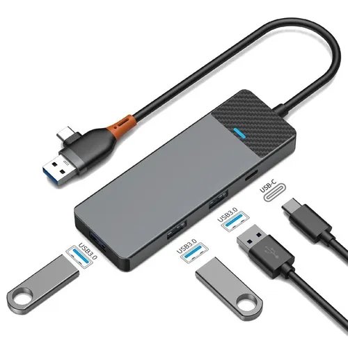 WIWU A431C Linker Series USB-A&C 4-in-1 Hub Adapter