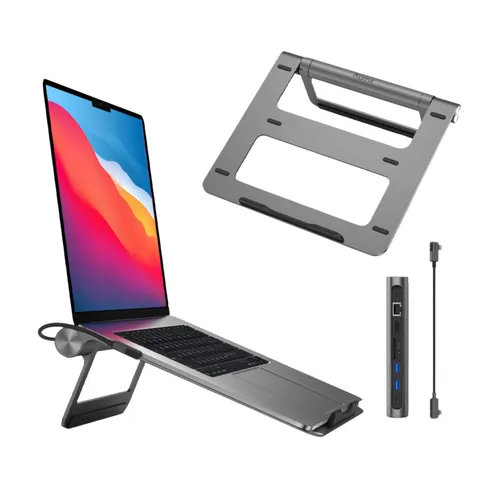 WIWU A821CH Laptop Stand Hub 8 in 1 USB-C Docking Station