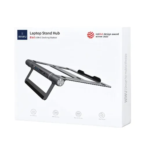 WIWU A821CH Laptop Stand Hub 8 in 1 USB-C Docking Station