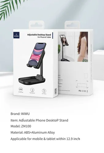 WIWU Adjustable Desktop Stand For Phone Tablet ZM100