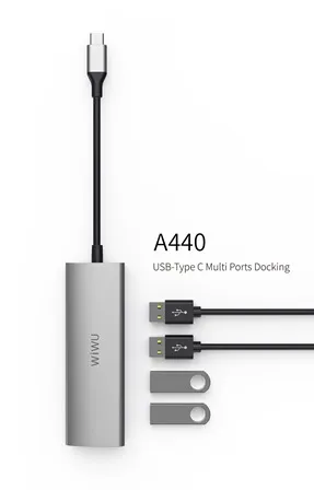 WIWU Alpha 4 in 1 USB-C Hub A440
