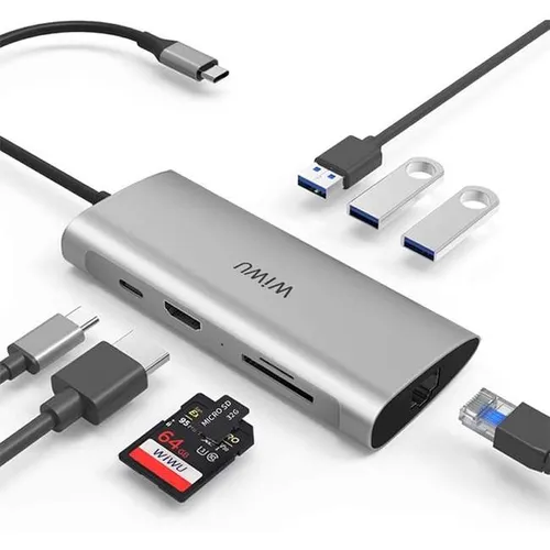 WIWU Alpha 8 in 1 USB-C Hub A831HRT
