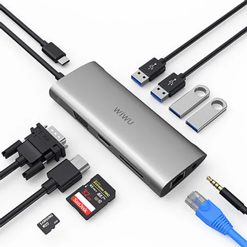 WiWU Alpha A11 11-in-1 Type-C Hub Adapter