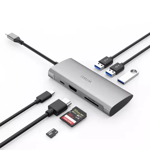 WIWU Alpha A11312H 11 In 1 Multi-function USB-C / Type-C HUB Adapter