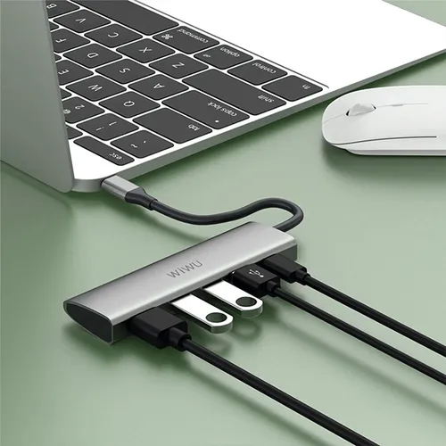 WiWU Alpha A531H 5-in-1 Type-C Hub Adapter
