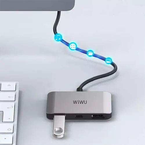 WiWU Alpha C2H 3-in-1 Type-C Hub Adapter