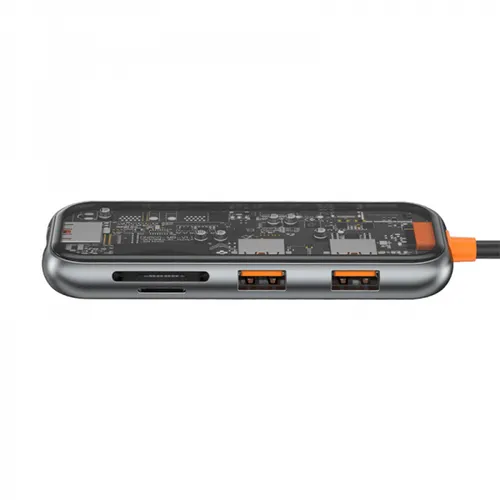 Wiwu CB005 Transparent 5 In 1 Cyber USB-C Hub