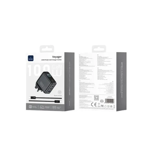 WiWU CHG300 Voyager 100W PD/QC GaN Charger