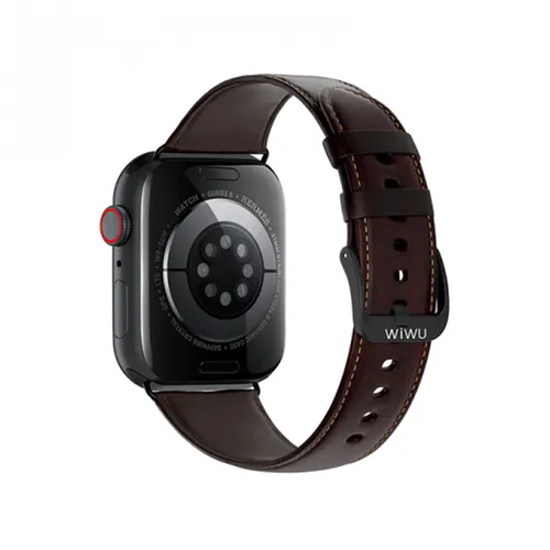 WiWU Crazy Horse Leather Strap For Apple Watch 44MM