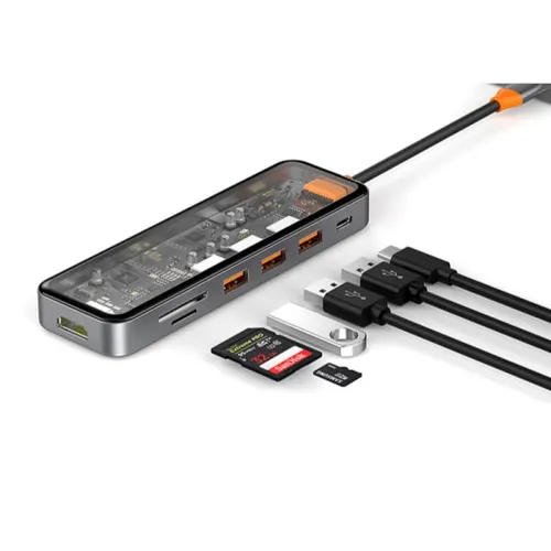 Wiwu Cyber 7 In 1 Transparent USB-C Hub