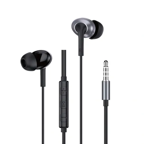 WiWU EB317 Stereo Earphone - Black / White