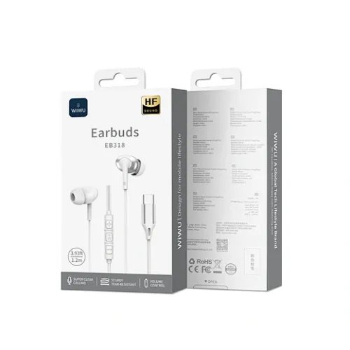 WiWU EB318 Type-C Stereo Wired Earphone