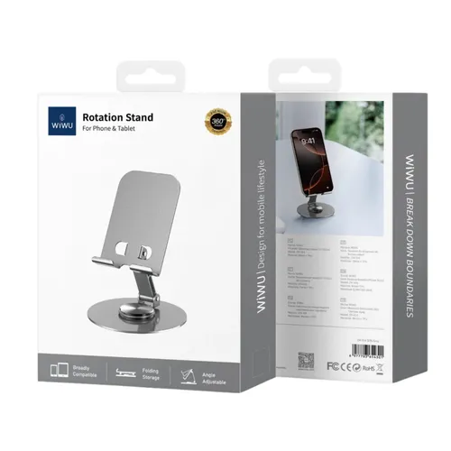 Wiwu for ZM-014 Rotation 360° Smartphone and Tablet Holder – Grey