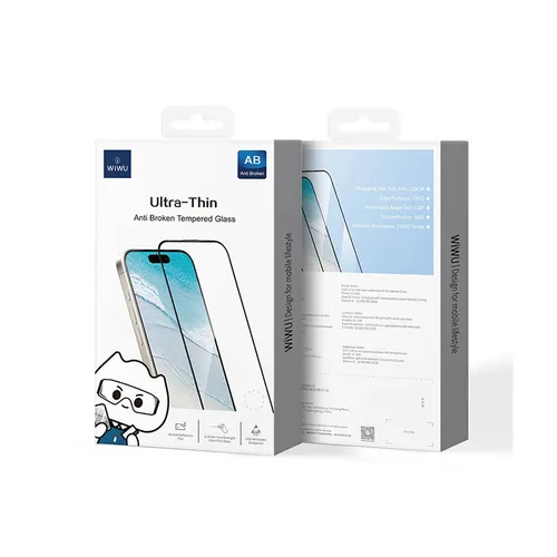 WiWU GT-010 Ultra-Thin Anti Broken Tempered Glass for iPhone 16 Plus