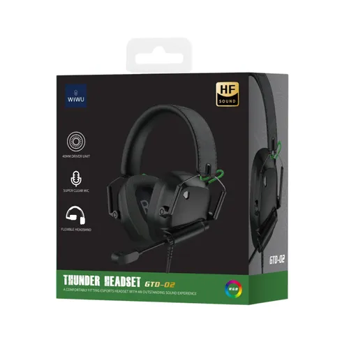 Wiwu GTD-02 3.5+USB Thunder Gaming Heaset Black