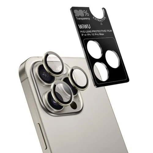 Wiwu LG-003 Sapphire Diamond Hard Lens Guard 15 Pro Max Black Titanium