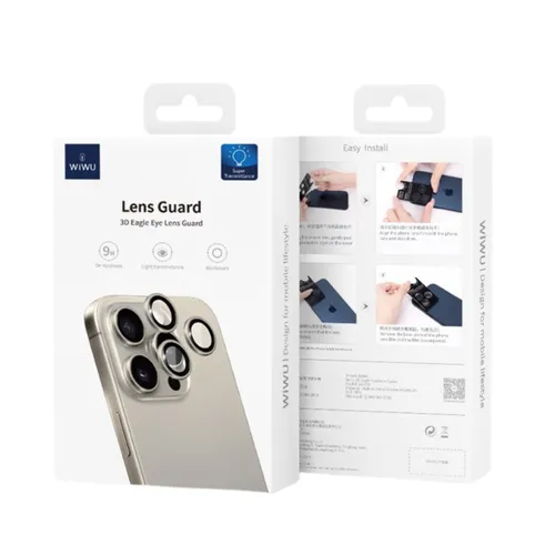 Wiwu LG-005 Lens Guard For iPhone 15 Pro Natural Titanium