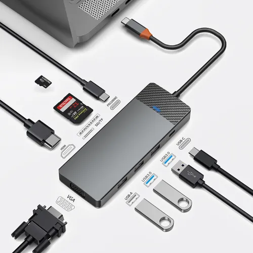 WiWU Linker A921HV 9 In 1 USB-C Hub Adapter