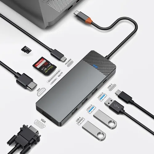 WiWU Linker A921HV 9 In 1 USB-C Hub Adapter