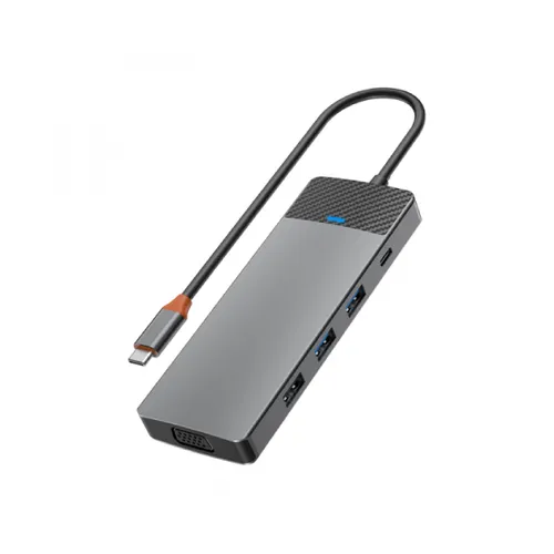 Wiwu Linker A921HV 9 In 1 USB-C Hub – Grey