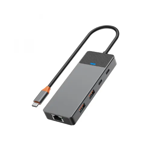 Wiwu Linker A923RPT 9 In 1 USB-C Hub – Grey