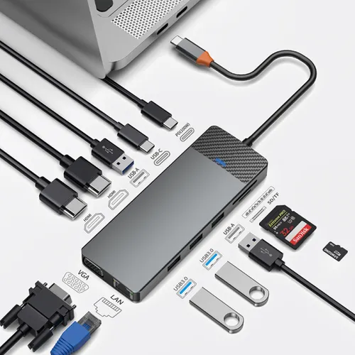 WiWU Linker Pro 12 In 1 USB-C Hub Adapter