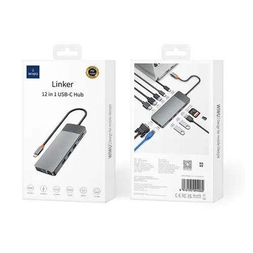 WiWU Linker Pro 12 In 1 USB-C Hub Adapter
