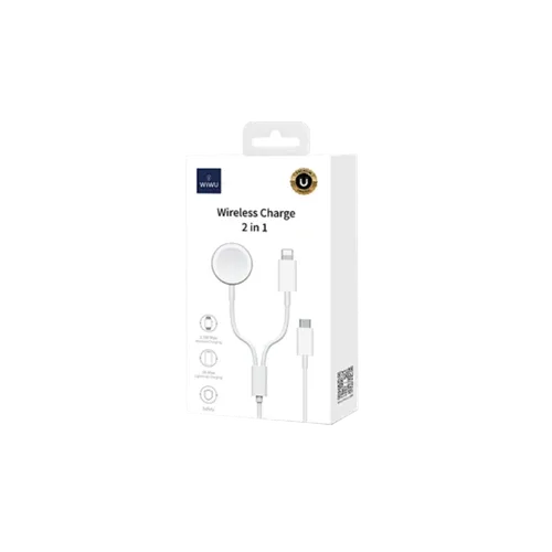 WIWU M10 2 IN 1 WIRELESS CHARGER FOR WATCH(6m)