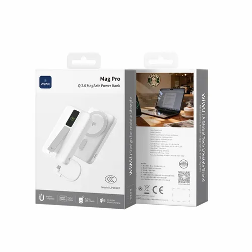 WIWU MAG PRO LP005FX – Next-Generation Qi2.0 15w Wireless Power Bank