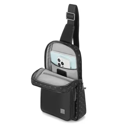 Wiwu Master Fingerprint Lock Crossbody Bag Black